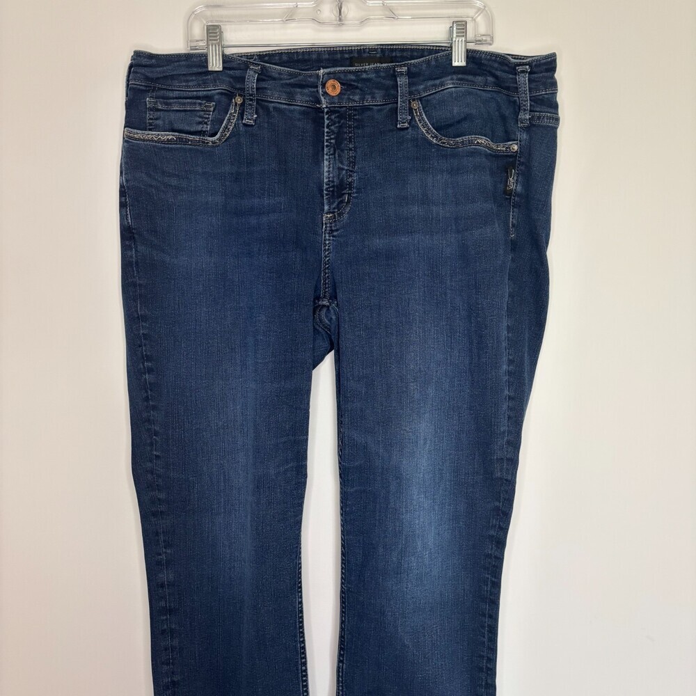 SILVER JEANS Elyse Straight Womens 18/L30 Stretch Cotton Poly Spandex 5 Pocket